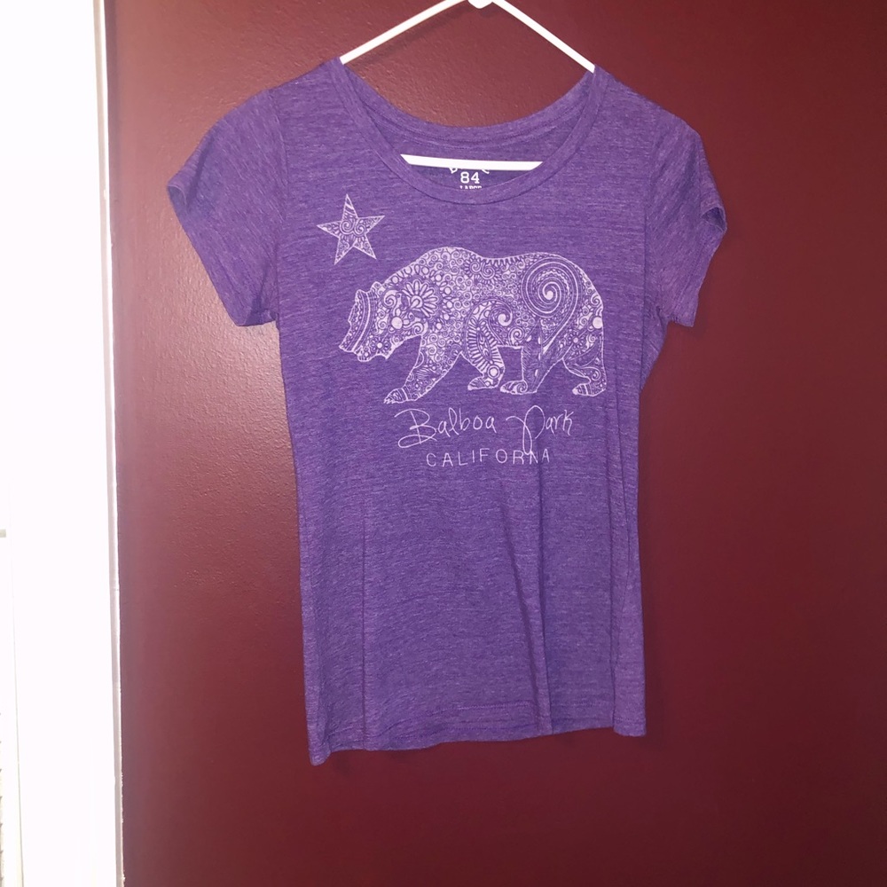 Purple balboa park cotton blend T-shirt